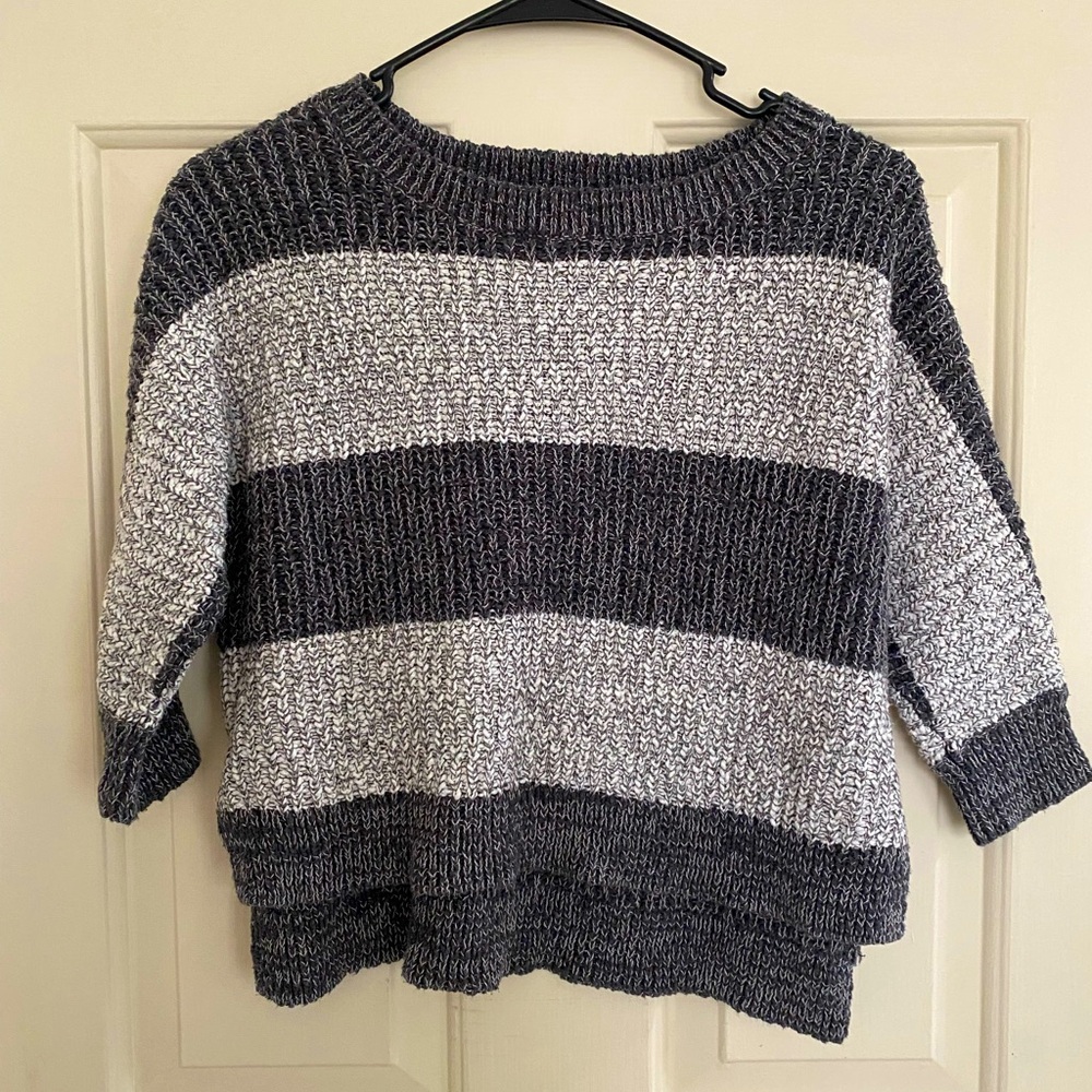 Holister gray striped sweater size small